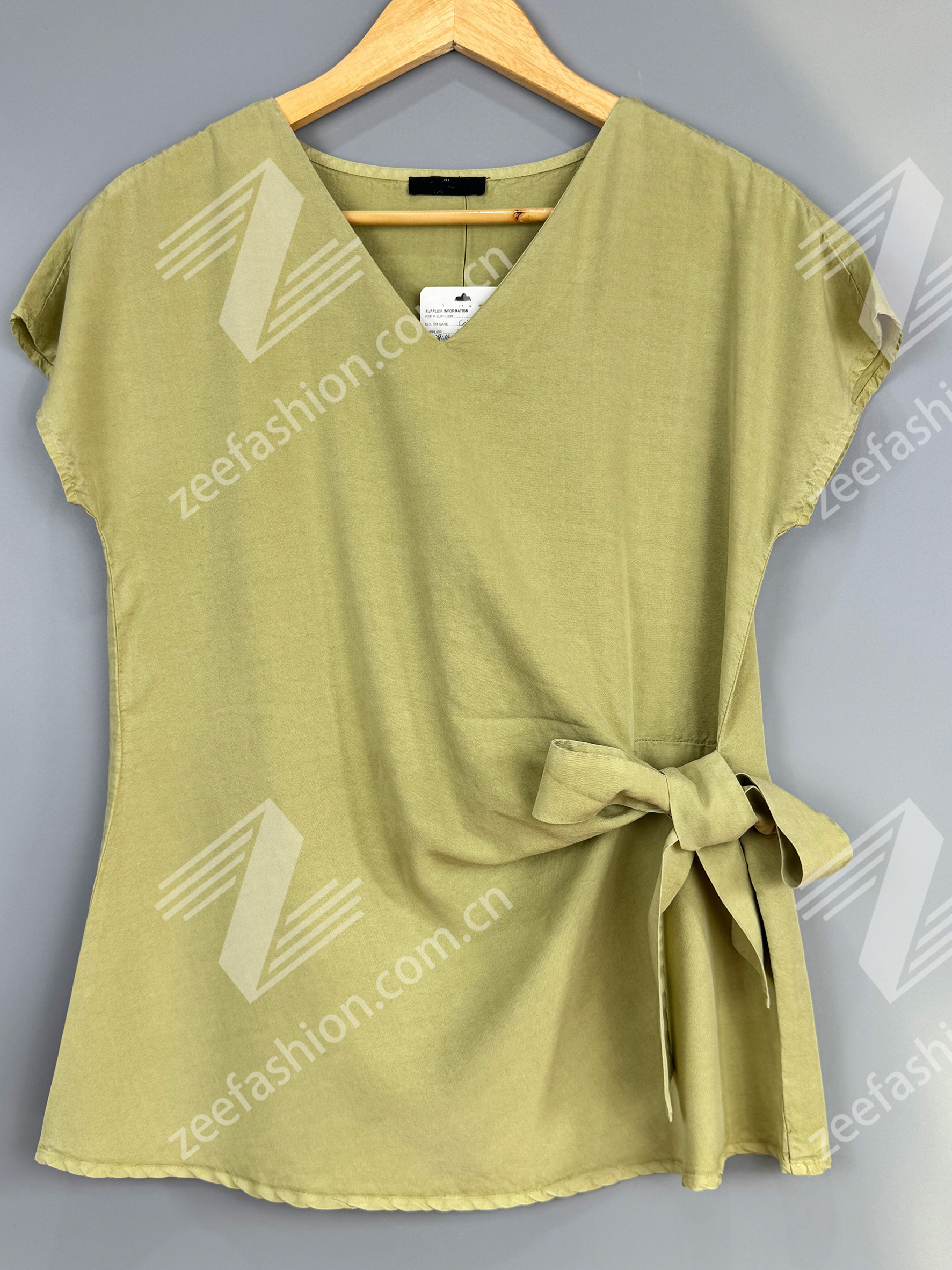 🌿SS26 100% Tencel™ Tie-Waist V-Neck Top: Breathe with Summer Breeze